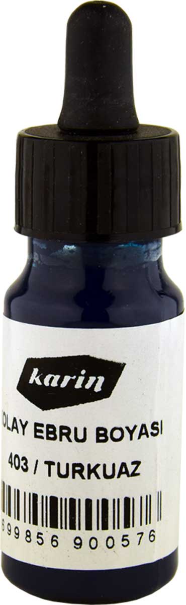 Karin Gebrauchsfertige Ebru Farbe - 403 Türkis