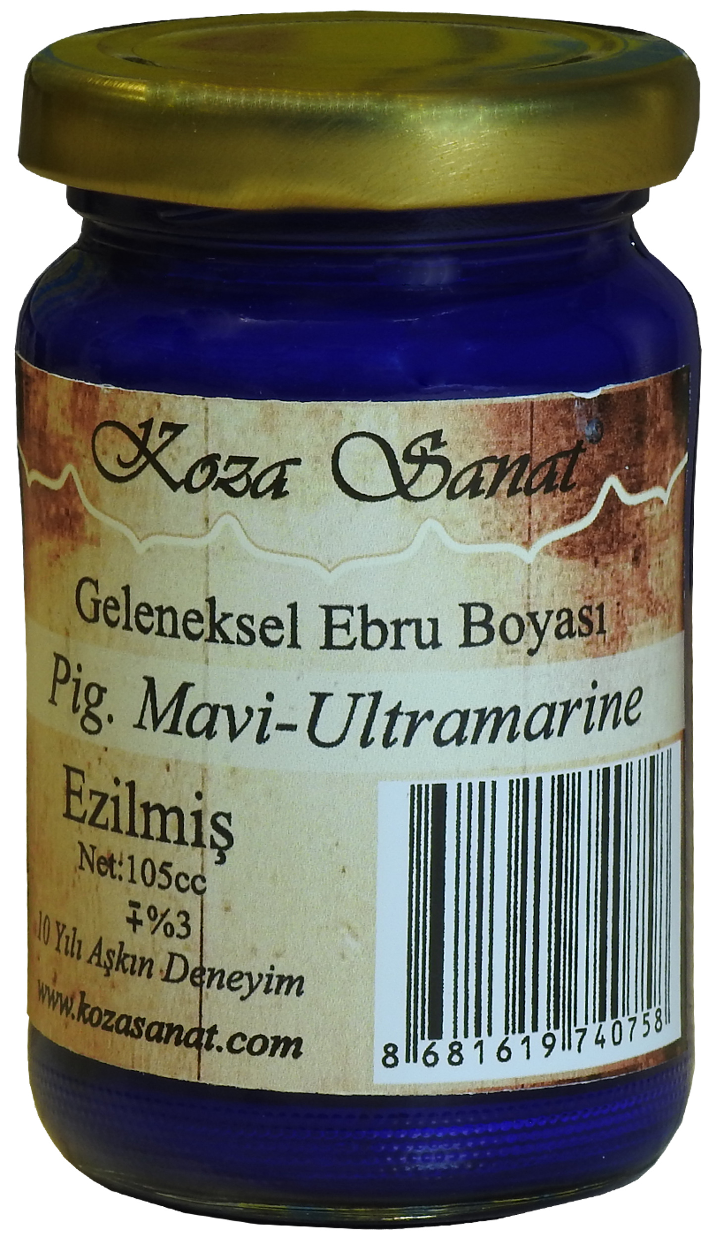 Koza Sanat Traditionelle Ebru Farbe - 000 Pigment Ultramarinblau