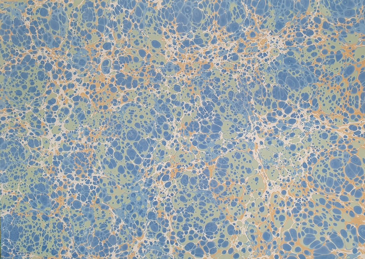 Handmarmorpapier - Battal Marbling 