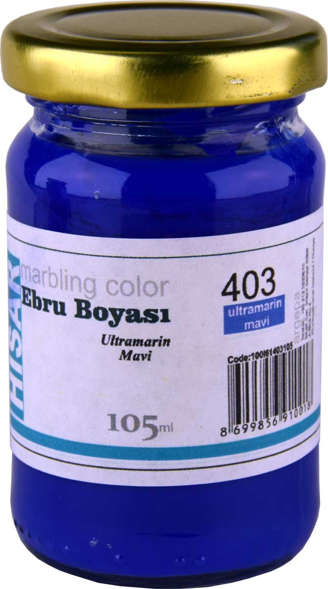 Hisar Traditionelle Ebru Farbe - 403 Ultramarine Blau