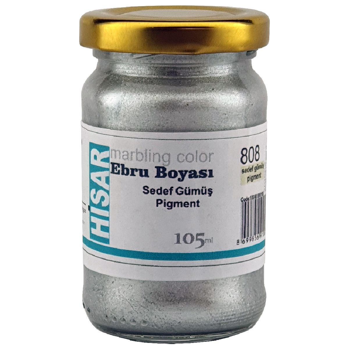 Hisar Traditionelle Ebru Farbe - 808 Pigment Perlmuttsilber