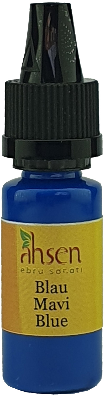 Ahsen Gebrauchsfertige Ebru Farbe - 10 ml Blau 