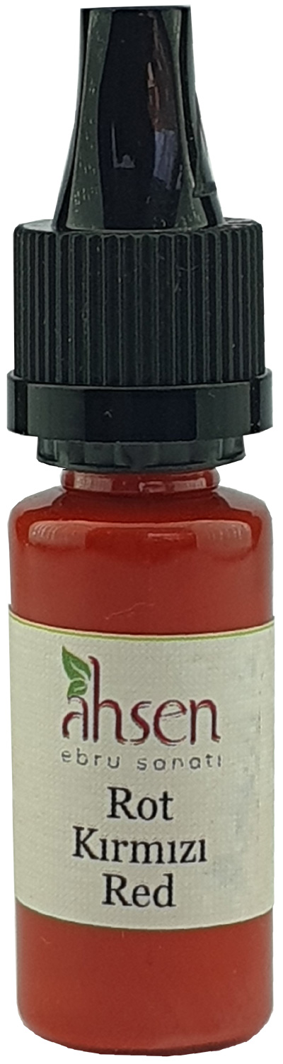 Ahsen Gebrauchsfertige Ebru Farbe - 10 ml Rot