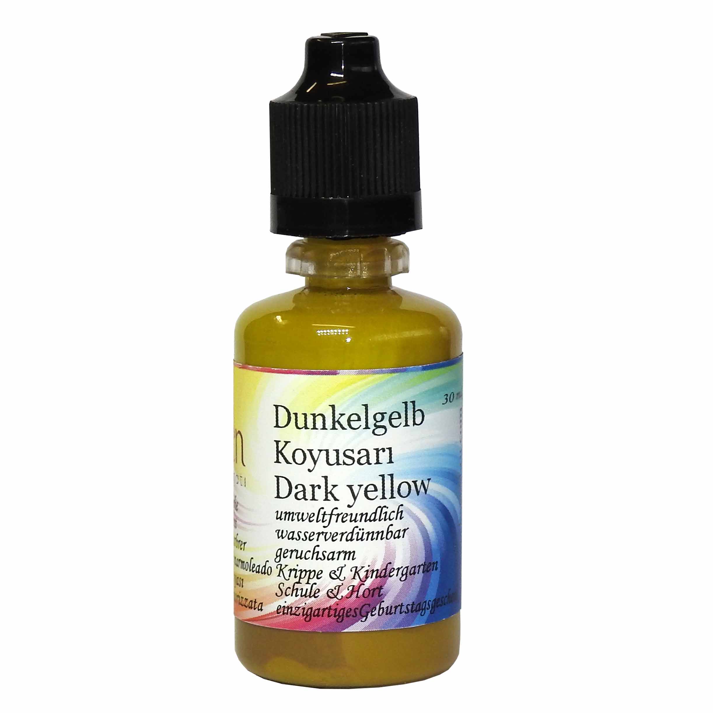 Ahsen Gebrauchsfertige Ebru Farbe - 30 ml Dunkelgelb