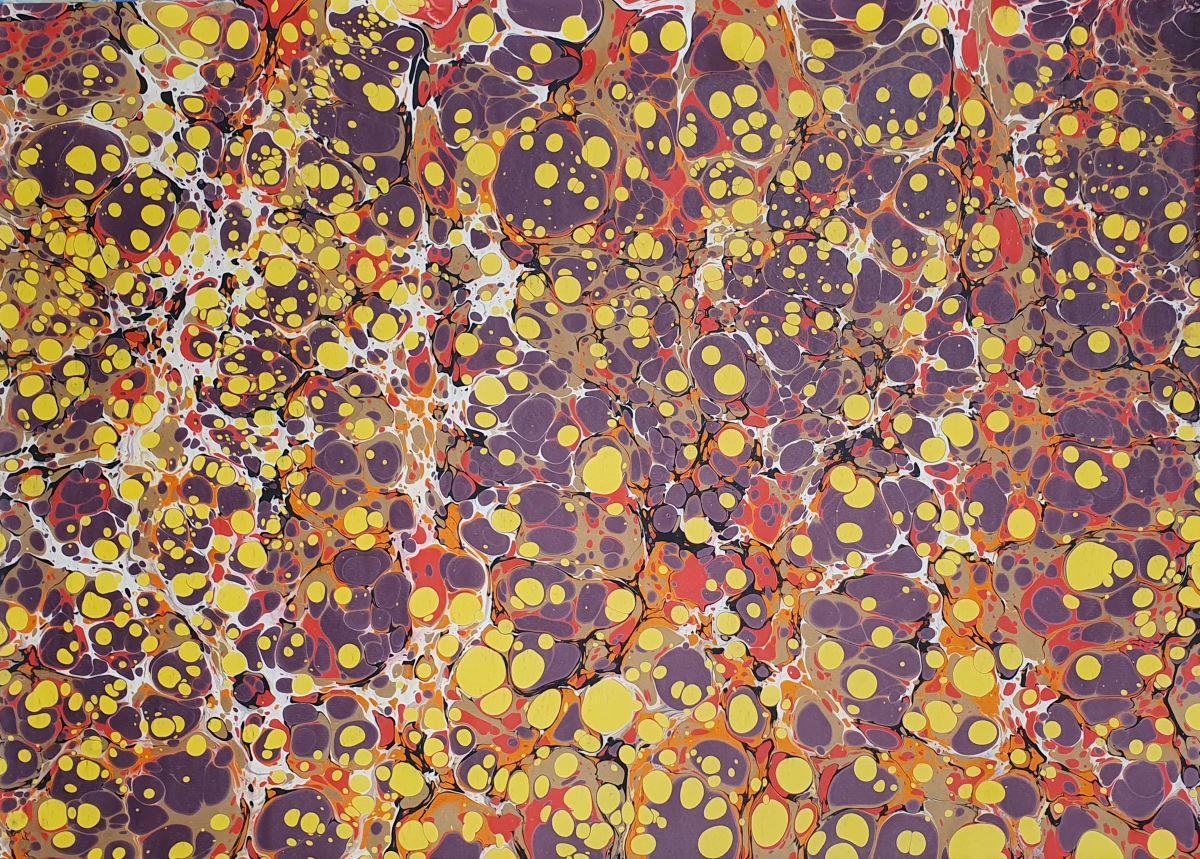 Handmarmorpapier - Battal Marbling