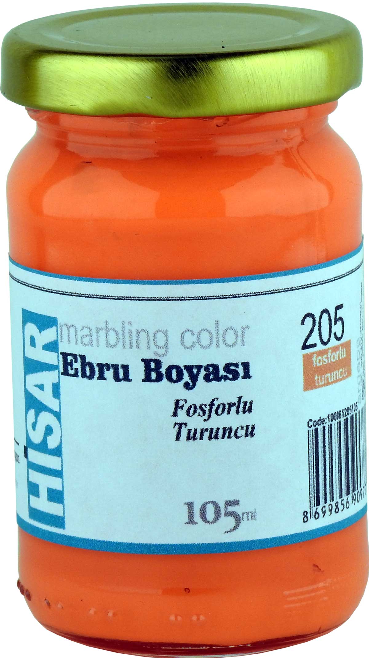 Hisar Traditionelle Ebru Farbe - 205 Neon Orange