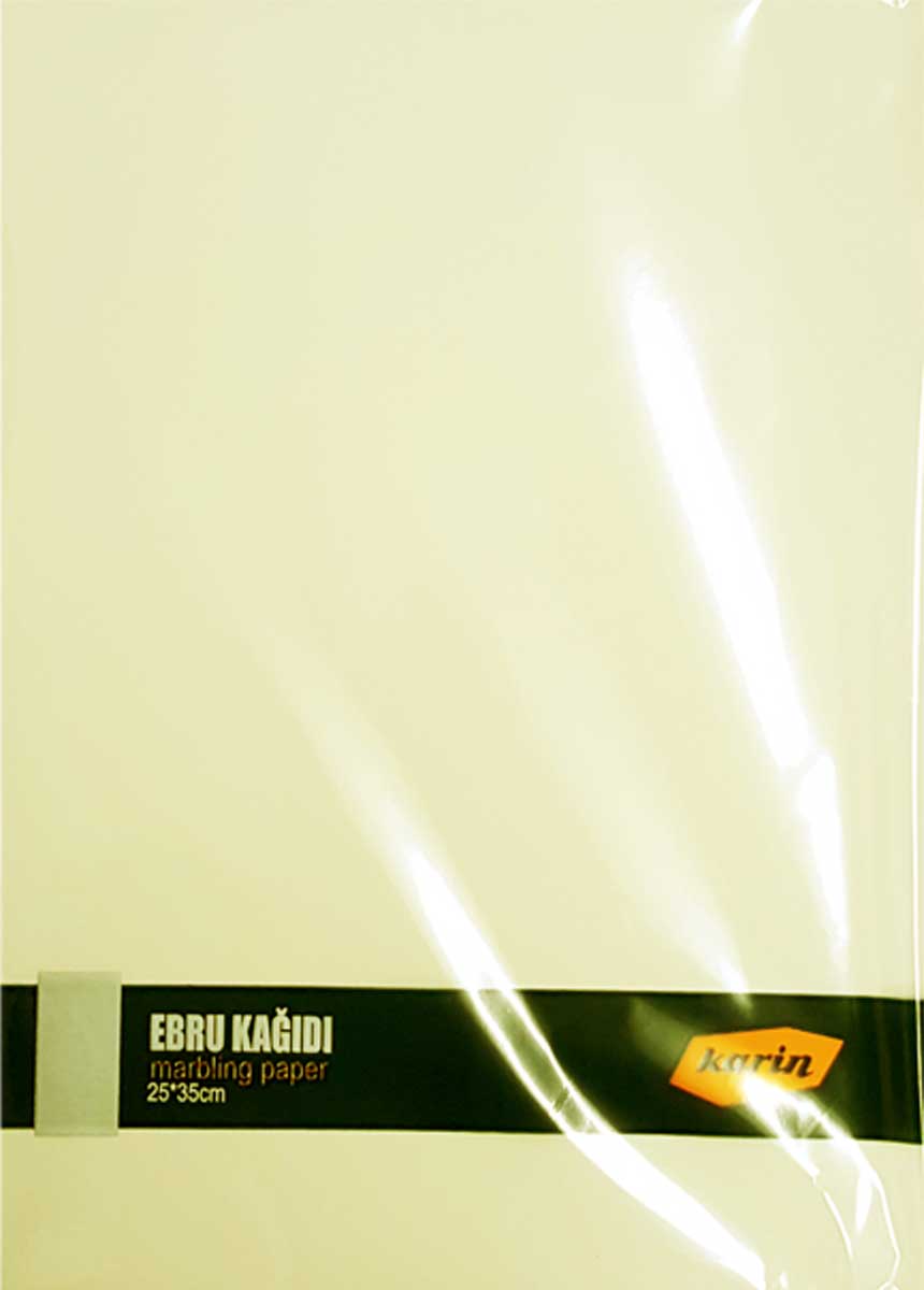 Karin 25x35 cm Ebru Papier - Creme, 90 g/m², 100 Blatt