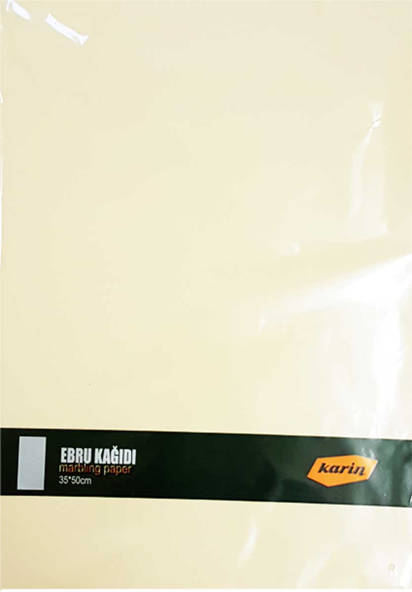 Karin 35x50 cm Ebru Papier - Creme, 90 g/m², 100 Blatt  