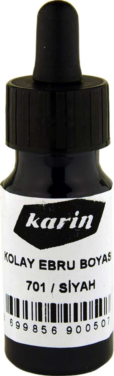 Karin Gebrauchsfertige Ebru Farbe - 701 Schwarz