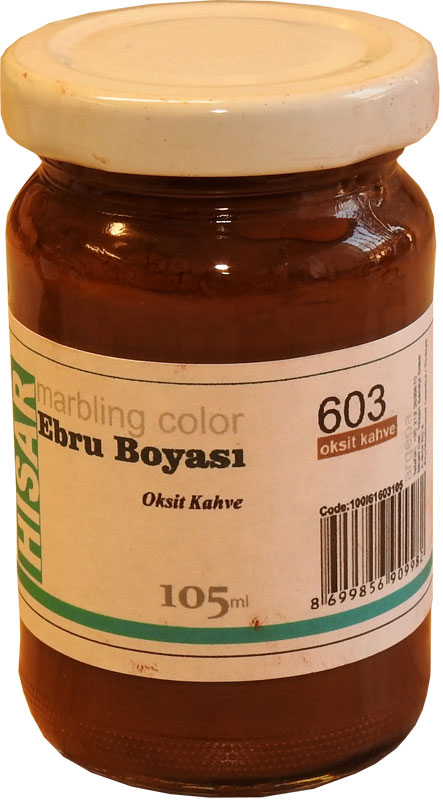 Hisar Traditionelle Ebru Farbe - 603 Oxidbraun