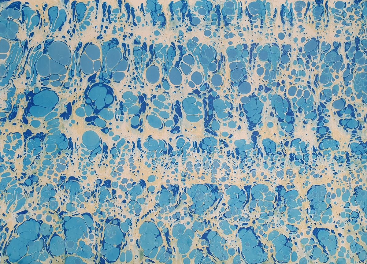 Handmarmorpapier - Battal Marbling 