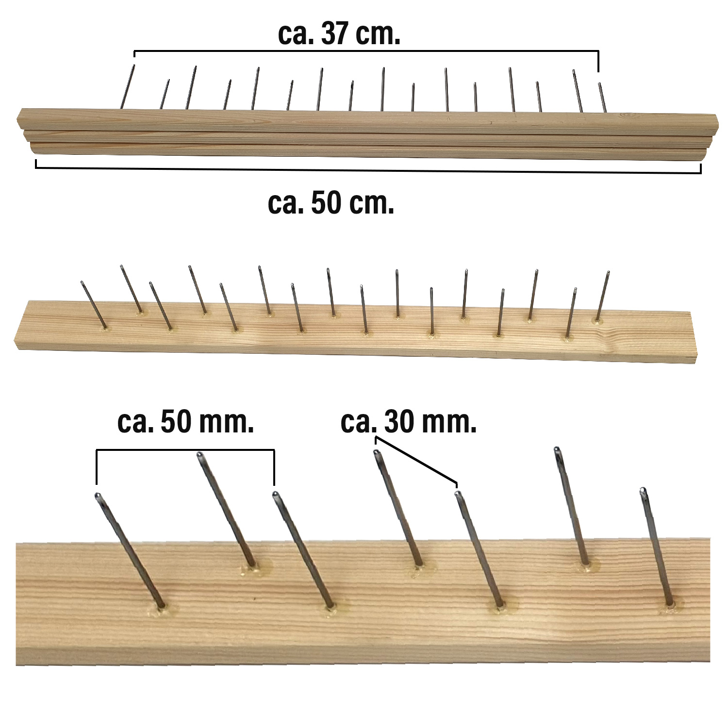 Marmorier Kamm (Bukett - Zickzack) 50cm - 25mm