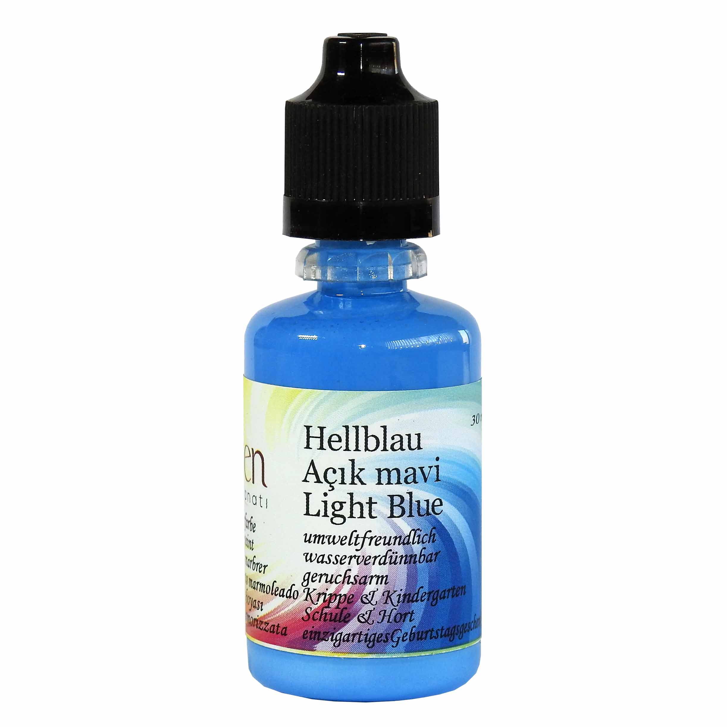 Ahsen Gebrauchsfertige Ebru Farbe - 30 ml Hellblau